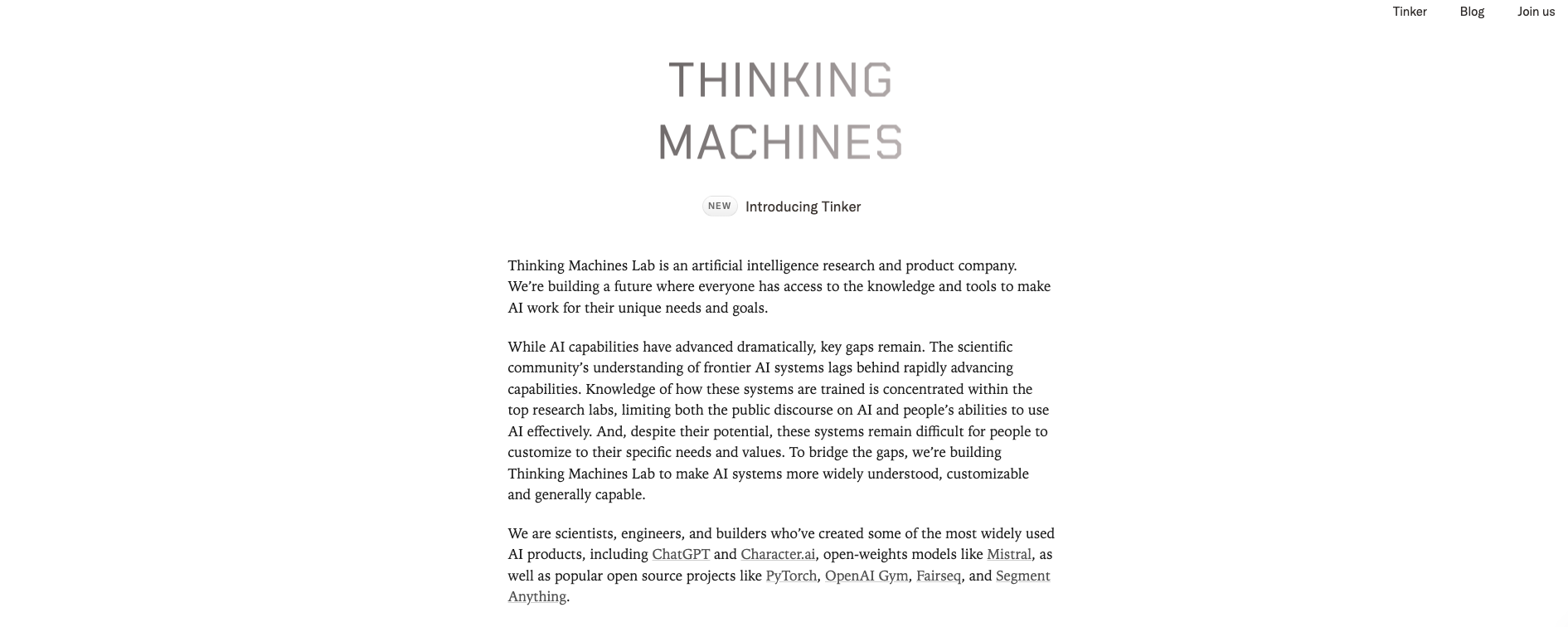 Thinking Machines Lab